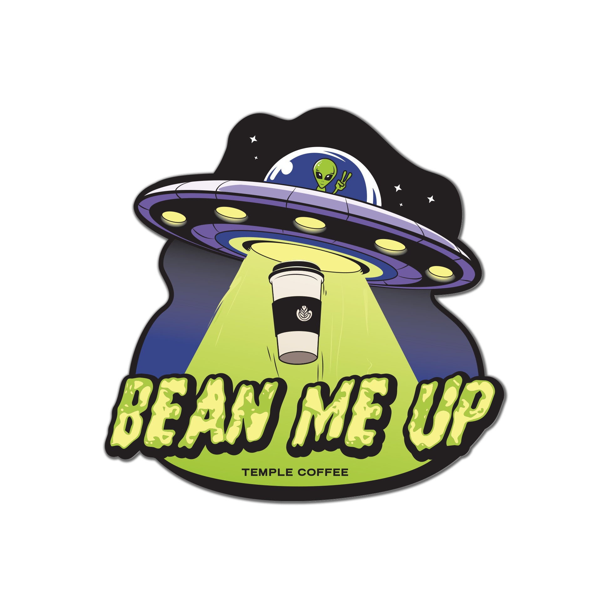 Bean Me Up Sticker