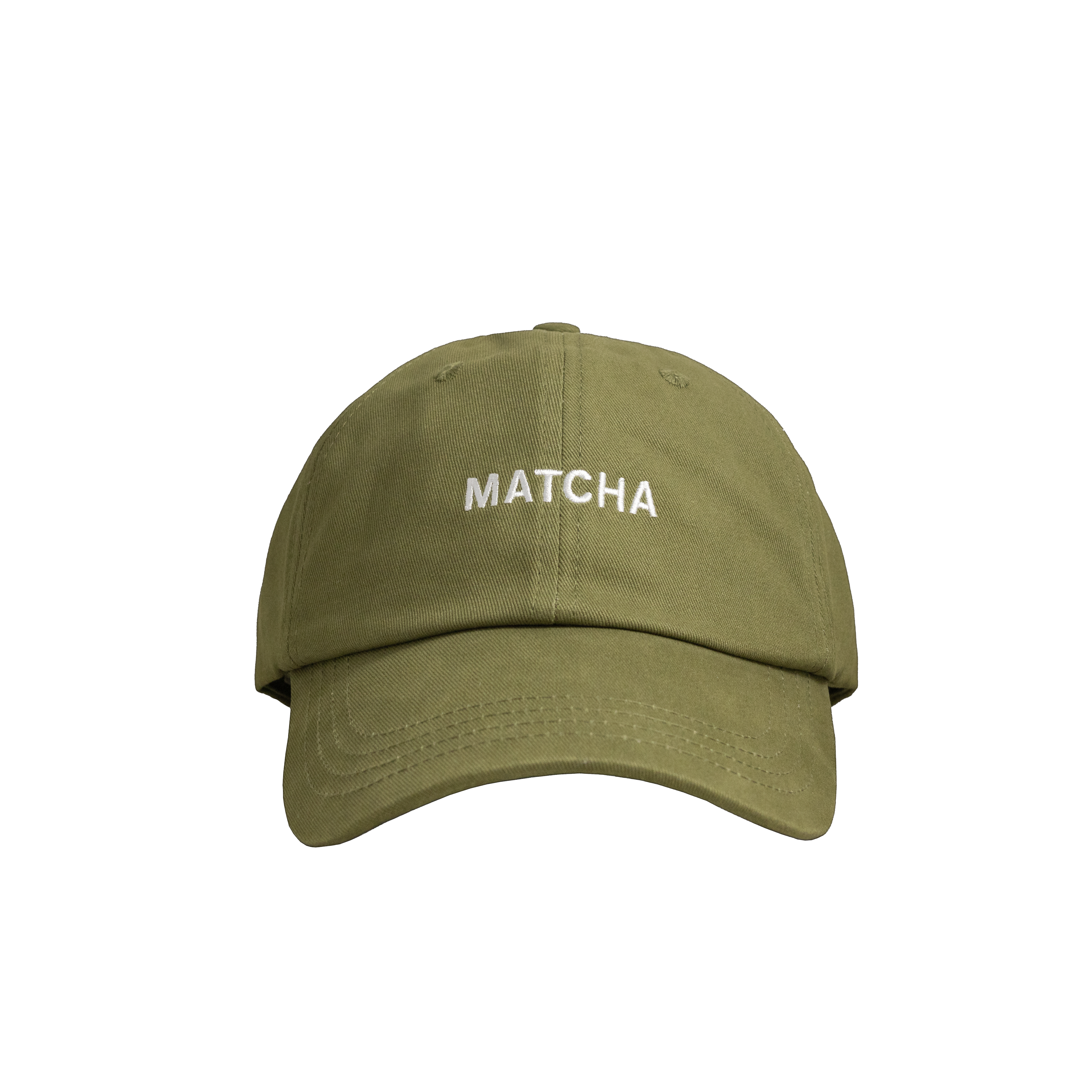 Green cap with 'MATCHA' text on a white background